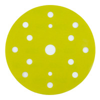 Абразивный круг на липучке 3М 255P+ Hookit (150 мм; 15 отв; Р360; золотой) фото 1