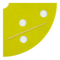 Абразивный круг на липучке 3М 255P+ Hookit (150 мм; 15 отв; Р500; золотой) фото 1