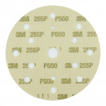 Абразивный круг на липучке 3М 255P+ Hookit (150 мм; 15 отв; Р500; золотой)