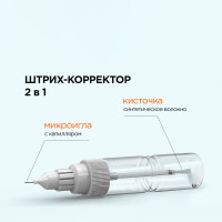 Карандаш-корректор с кисточкой 2 в 1 от сколов и царапин  фото 1